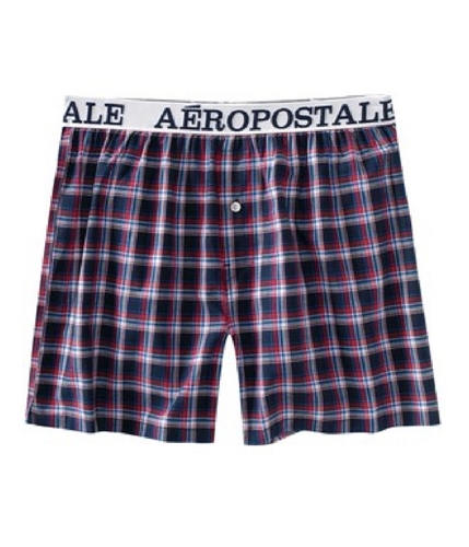Aeropostale Mens Plaid Underwear Boxers deepna M