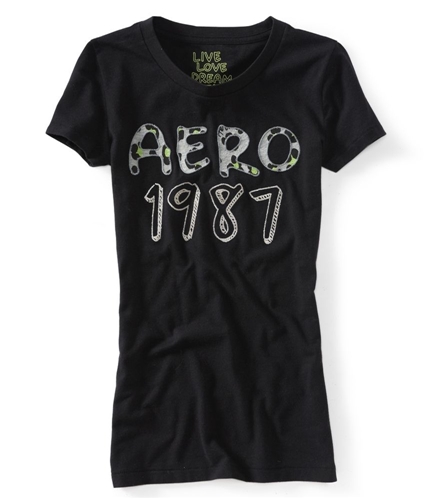Aeropostale Womens Ss Aero 1987 Graphic T-Shirt 001 XS