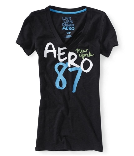 Aeropostale Womens Sparkle Aero 87 Boyfriend Dorm Pajama Sleep T-shirt 001 XS