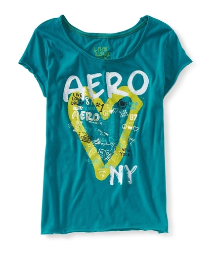 Aeropostale Womens Aero Heart Ny Pajama Sleep T-shirt 160 XS
