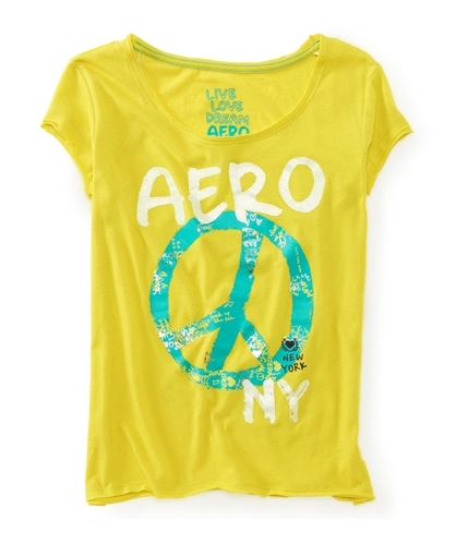 Aeropostale Womens Glitter Peace Sign Pajama Sleep T-shirt 826 XS