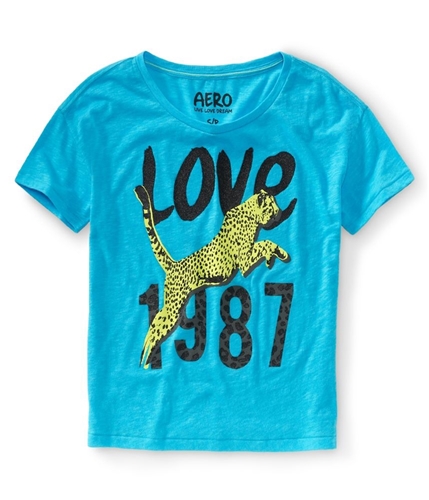 Aeropostale Womens Love 1987 Cheetah Pajama Sleep T-shirt 071 M