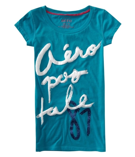 Aeropostale Womens Glitter 87 Pajama Sleep T-shirt surfgreen XL