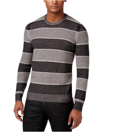I-N-C Mens Penifield Striped Pullover Sweater deepblack XL