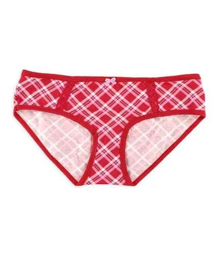 Aeropostale Womens Plaid Boy Shorts Panties redpink XS