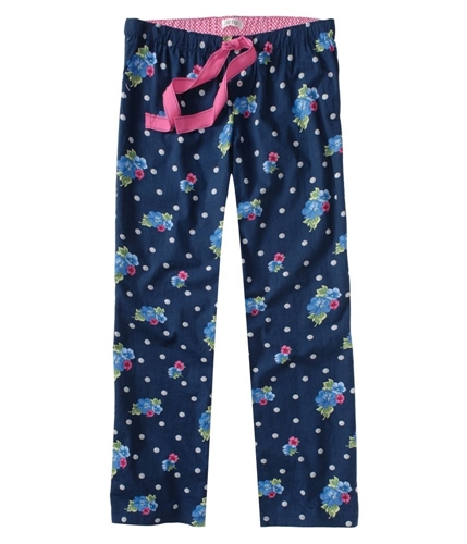 Aeropostale Womens Floral Polka Dot Sleep Pajama Lounge Pants navyni M/32