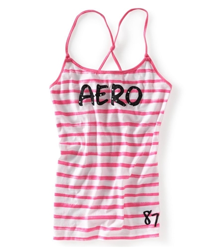 Aeropostale Womens Sequin Neon Stripe Aero Pajama Sleep Cami Tank Top 644 XS