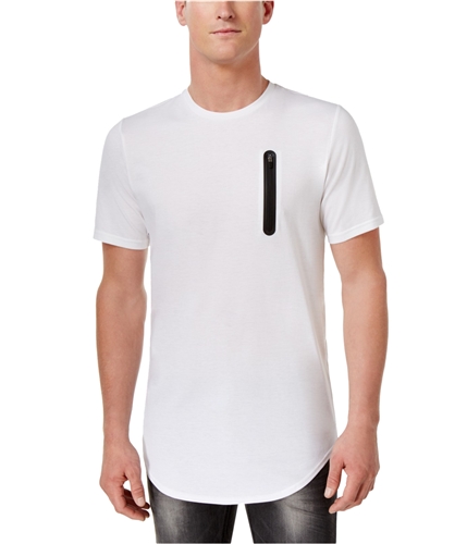 I-N-C Mens Zipper Embellished T-Shirt deepblack XL