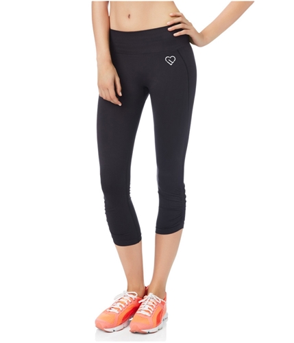 Aeropostale Womens Logo Yoga Compression Athletic Pants, Black, X-Small 