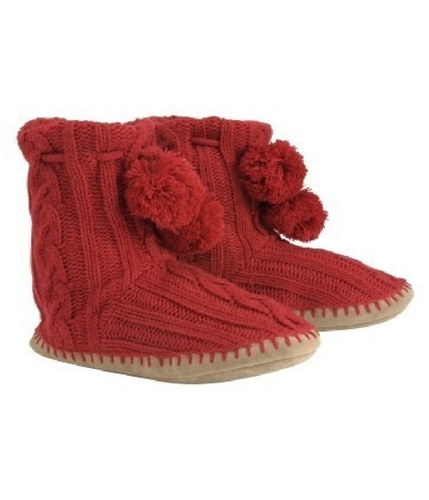 Aeropostale Womens Comfy House Moccasin Slippers cherryred S