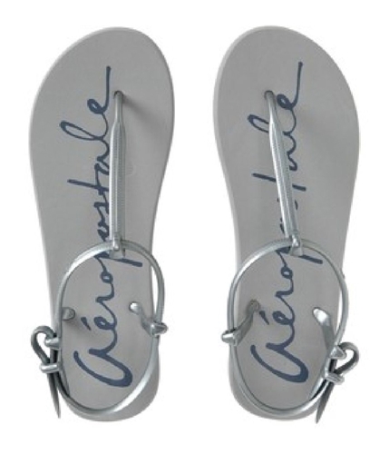 Aeropostale Womens Casual Strap Flip Flop Sandals bluffgray 7