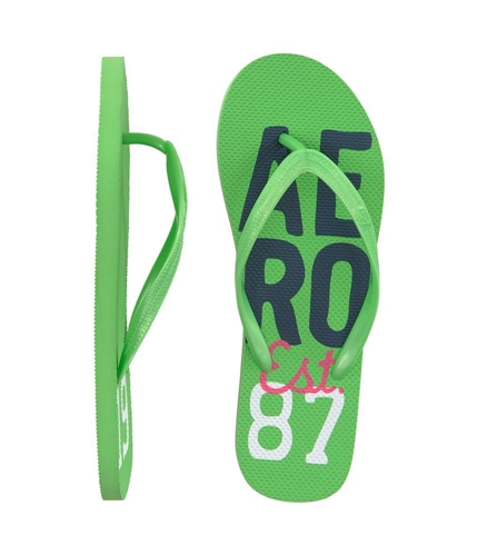 Aeropostale Womens Graphic Flip Flop Sandals applegreen 7