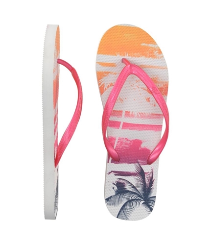 Aeropostale Womens Hawaiian Flip Flop Sandals pink 8