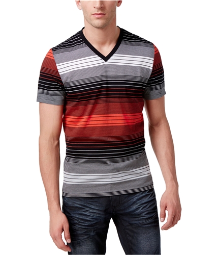 I-N-C Mens Striped Basic T-Shirt deepblack S