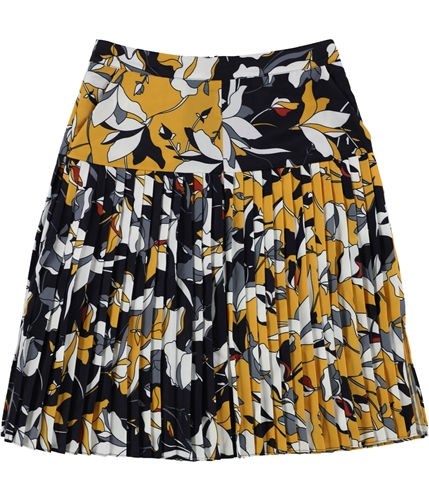 French Connection Womens Aventine Pleated Skirt yellow 2