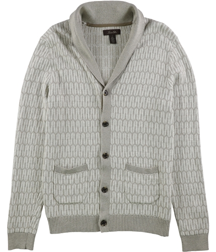 Tasso Elba Mens Jacquard Cardigan Sweater ashtanhtrcbo S