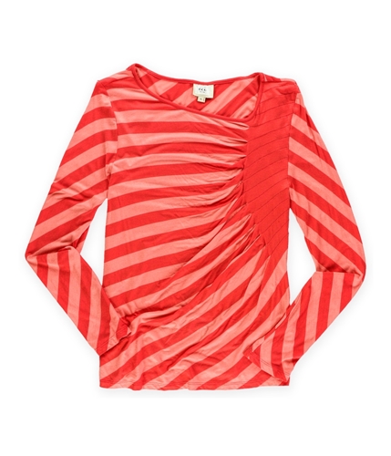ECI New York Womens Scoop Striped Graphic T-Shirt orange XL