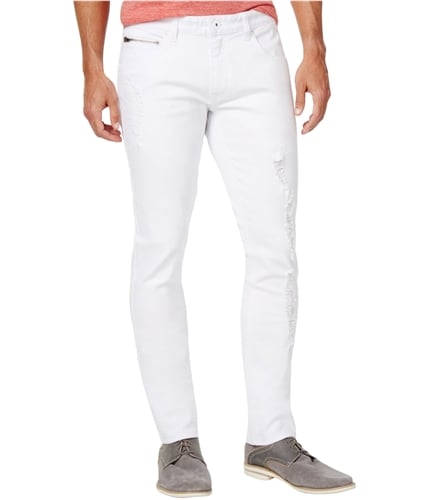 I-N-C Mens Orlando Stockholm Skinny Fit Jeans white 30x30