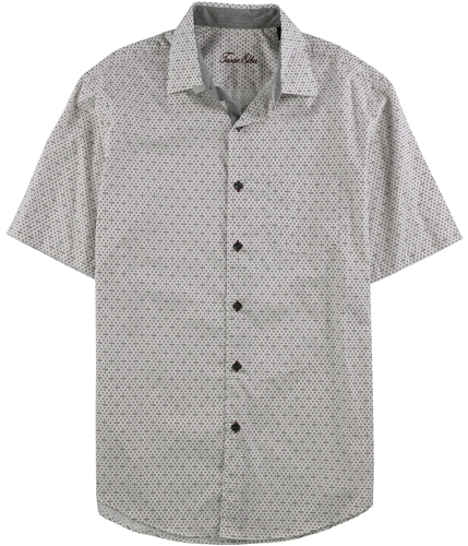 Tasso Elba Mens Paisley-Print Button Up Shirt whitecombo S