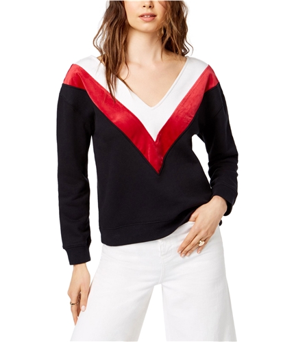 Kendall Kylie Womens Chevron Sweatshirt black XS
