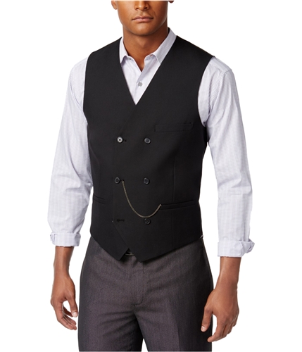 Independence Day Mens Double-Breasted Three Button Vest deepblack S