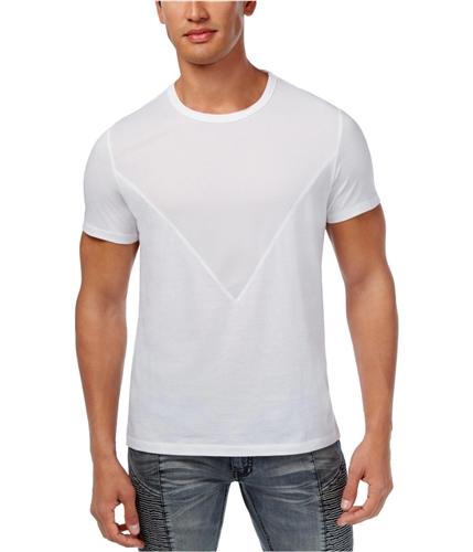 I-N-C Mens Mesh Insert Basic T-Shirt whitepure L