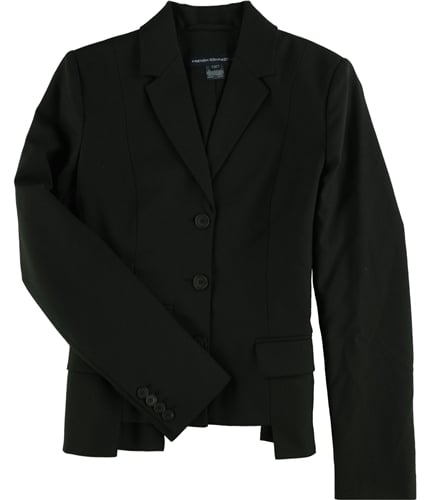 French Connection Womens Professional Three Button Blazer Jacket black 2