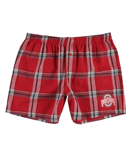 G-III Sports Mens Ohio State Varsity Pajama Shorts redplaid L