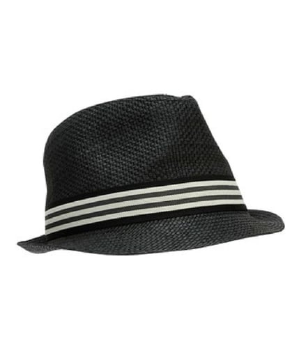 Aeropostale Mens Straw Fedora Trilby Hat black S/M
