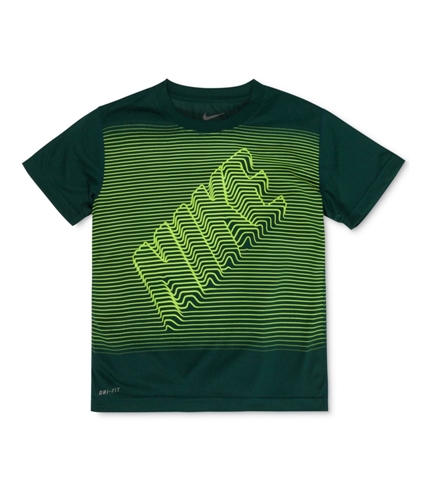Nike Boys Logo Dri-Fit Graphic T-Shirt dkemerald 2T