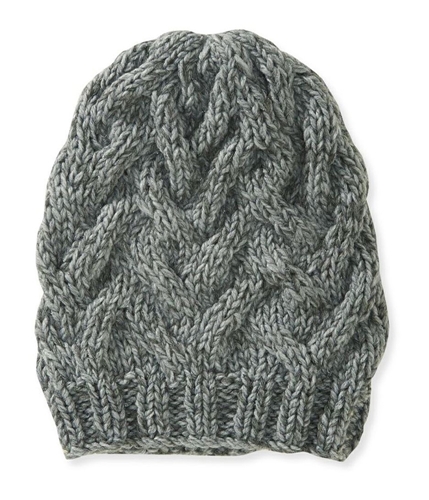 Aeropostale Womens Shimmer Cable Knit Beanie Hat 053 One Size