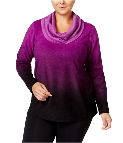 Ideology Womens Plus Size Gradient Pullover Sweater pushitpurple 2X