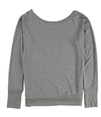 Project Social T Womens Solid Long Sleeve Basic T-Shirt gray S