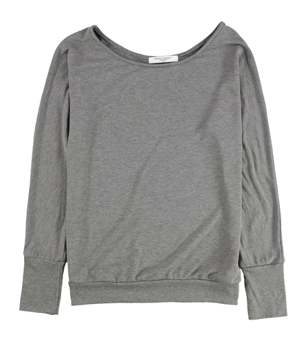 Project Social T Womens Solid Long Sleeve Basic T-Shirt gray S
