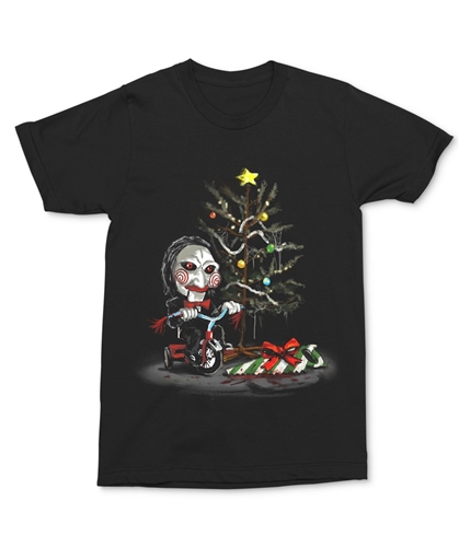 Changes Mens Jigsaw Holiday Graphic T-Shirt black S