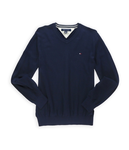 Tommy Hilfiger Mens Knit Logo Pullover Sweater mastersnavy M