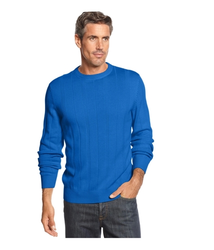 John Ashford Mens Solid Pullover Sweater cityblue 3XLT