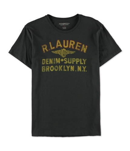 Ralph Lauren Mens Brooklyn NY Logo Graphic T-Shirt black M