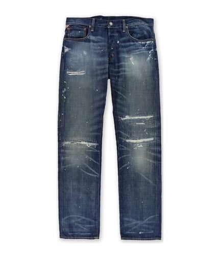 Ralph Lauren Mens Paint Splatter Straight Leg Jeans greywash 33x32