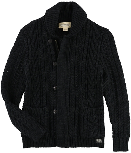 Ralph Lauren Mens Full-Zip Cardigan Sweater black S