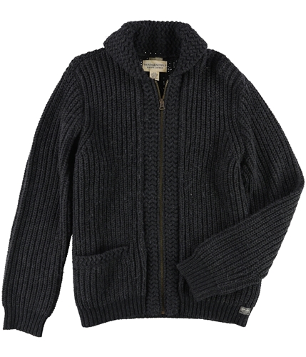 Ralph Lauren Mens Chunky Knit Cardigan Sweater darkgray XL