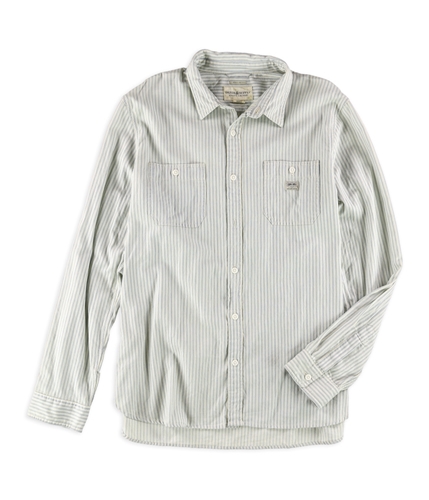 Ralph Lauren Mens Striped Button Up Shirt blue S