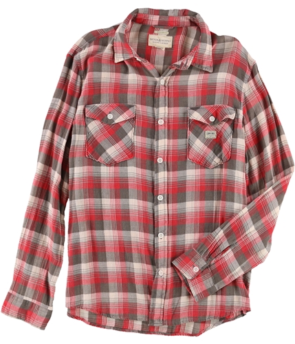 Ralph Lauren Mens Twill Workshirt Button Up Shirt red XL