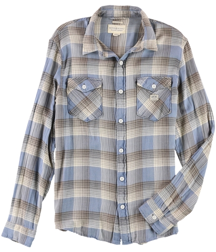 Ralph Lauren Mens Twill Work Button Up Shirt blue XL