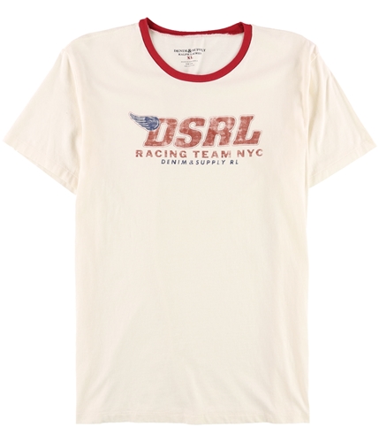 Ralph Lauren Mens DSRL Racing Team Graphic T-Shirt white XL