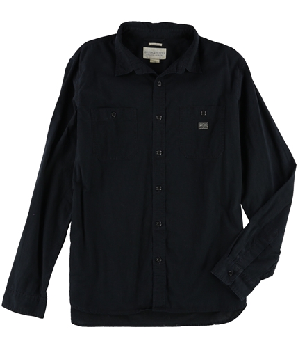 Ralph Lauren Mens Two Pocket Button Up Shirt black S