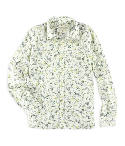 Ralph Lauren Mens Floral Slub Button Up Shirt creamfloral S