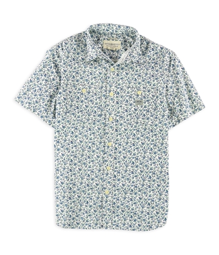 Ralph Lauren Mens Floral Slub Button Up Shirt whitefloral S