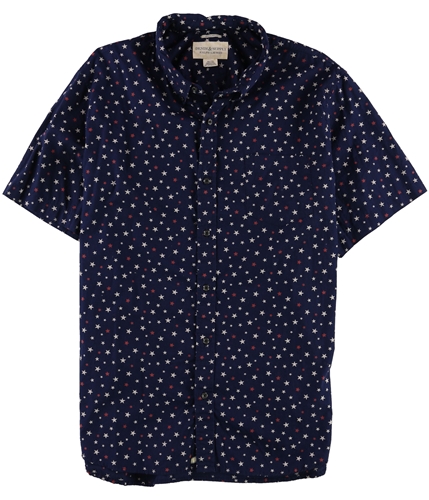 Ralph Lauren Mens Star In The Sky Button Up Shirt blue 2XL