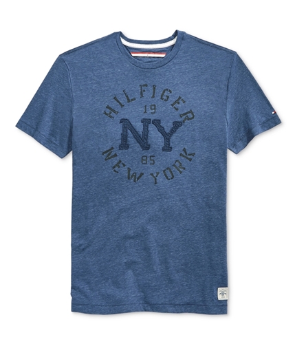 Tommy Hilfiger Mens Denim Curve Graphic T-Shirt 426 S